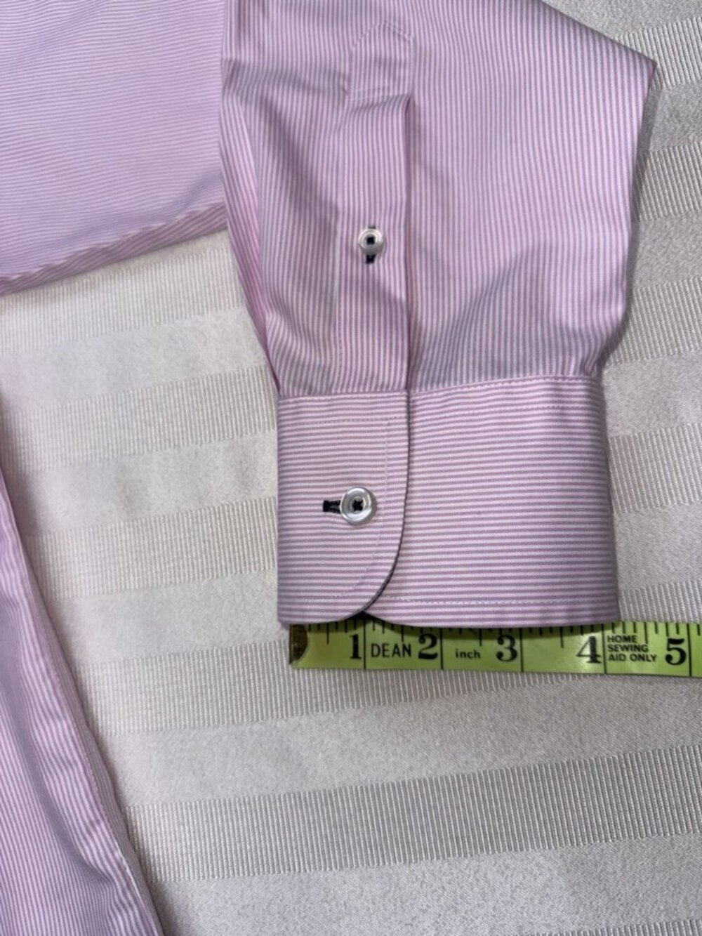 Untuckit Shirt Mens Size XL Pink Striped Flip-Cuff Douro Button Up Wrinkle Free - Picture 8 of 13